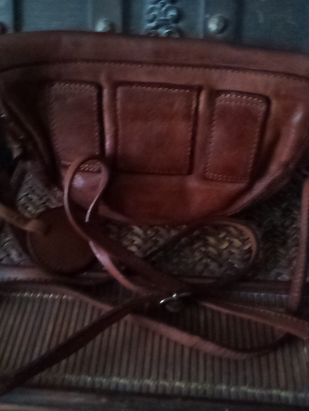 Harbor Cognac Moon Brown Leather Crossbody Bag - Classic Women's Shoulder Purse - Picture 3 of 5